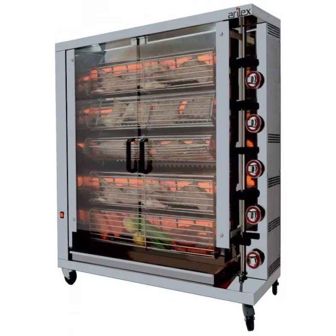 Rôtissoire à Gaz  5 Broches 20-30 poulets ARILEX 5ASG  
