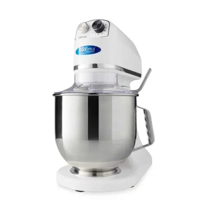 Mixer planétaire - 7 L - jusqu'à 2 kg de pâte - blanc