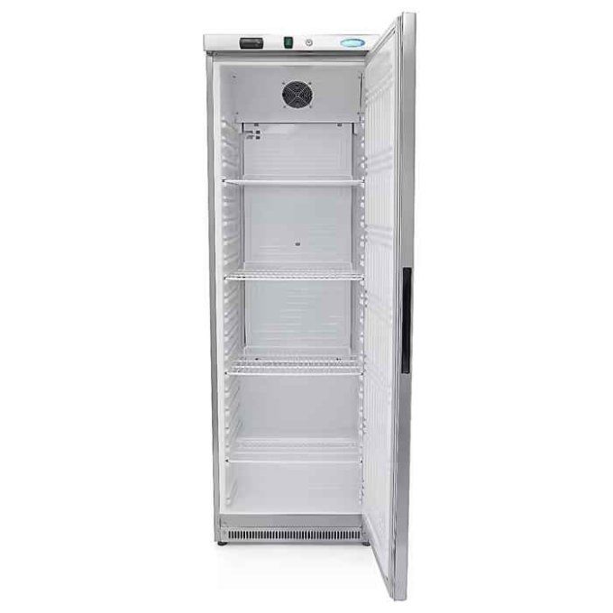 Réfrigérateur - 400 L - 4 étagères réglables - acier inoxydable- MAXIMA