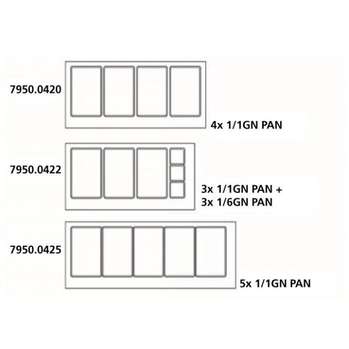 Saladette 3 portes 5X 1/1GN COMBISTEEL 7950.0425