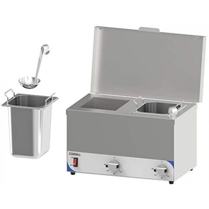 Bain marie à sauce compact 2 cuves, 