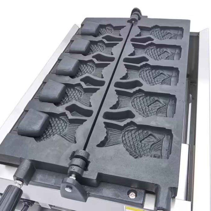 Gaufrier 5 formes de taiyaki/poisson rotatif numérique 09374182 MAXIMA 3