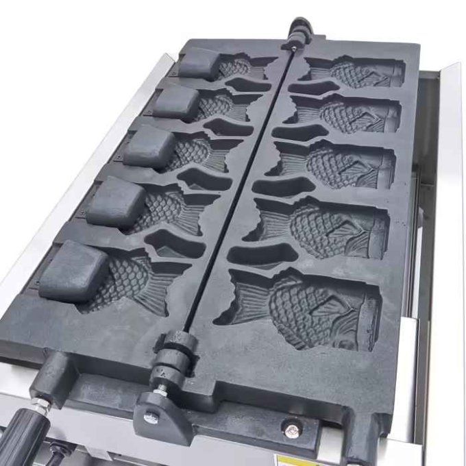 Gaufrier - 5 formes de taiyaki / poisson - rotatif - numérique 3 200 w