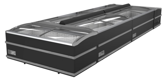 CONGÉLATEUR BAHUT POUR SUPERMARCHÉ NOIR 2125  DÉGIVRAGE AUTOMATIQUE