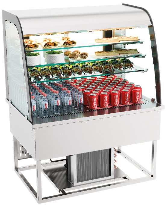 DROP-IN VITRINE RÉFRIGÉRÉE 140L OUVERT