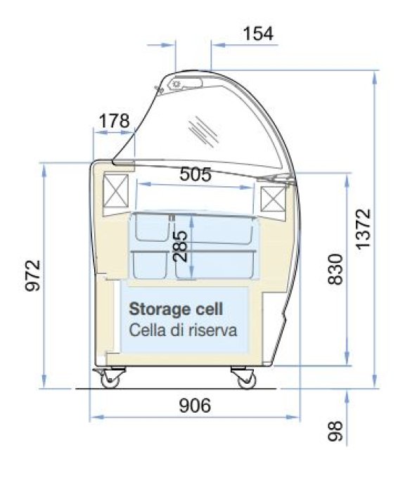 VITRINE À CREME GLACÉE ISABELLA 10 COMBISTEEL 7295.0020