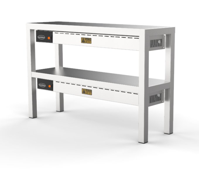 ÉTAGÈRE CHAUFFANTE EN CÉRAMIQUE 2 NIVEAUX 1400  8 HEATERS OF 250W