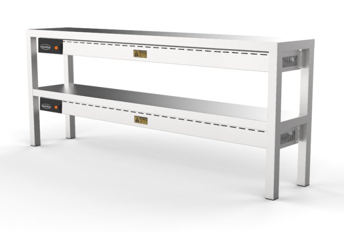 ÉTAGÈRE CHAUFFANTE EN CÉRAMIQUE 2 NIVEAUX 1800  10 HEATERS OF 250W