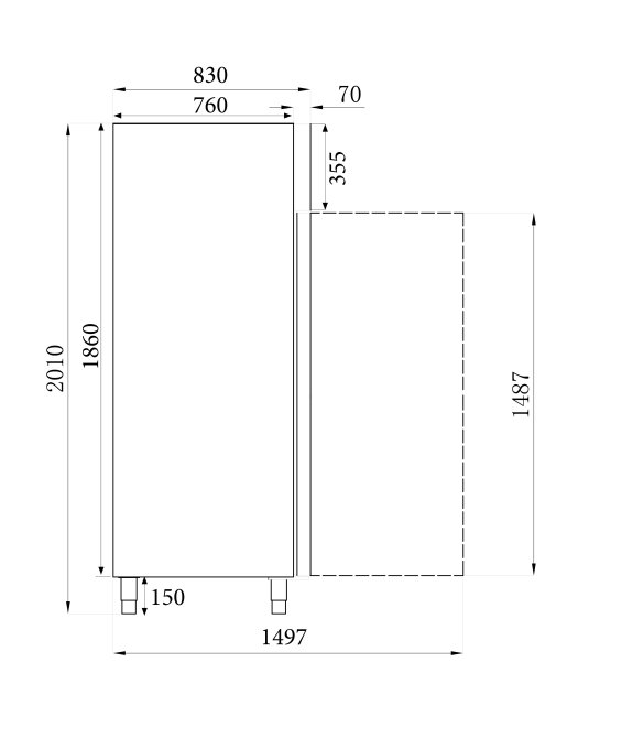 CONGÉLATEUR EN ACIER INOX 1 PORTE
