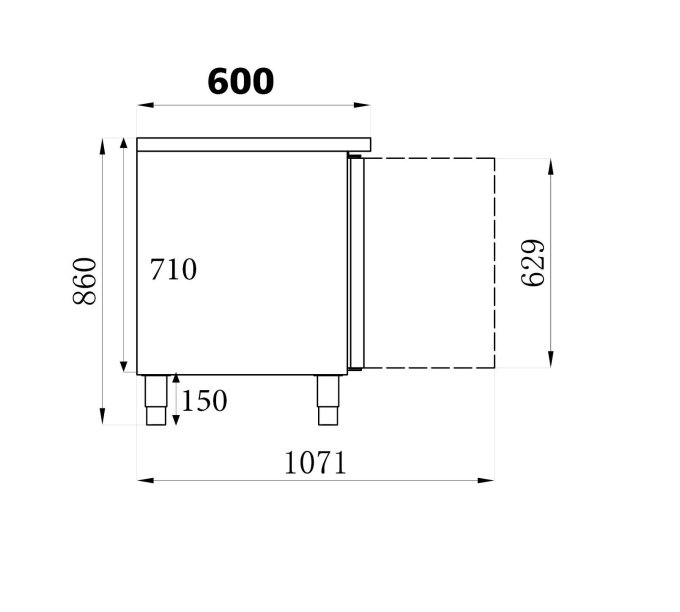 600 TABLE RÉFRIGÉRÉE 3 PORTES