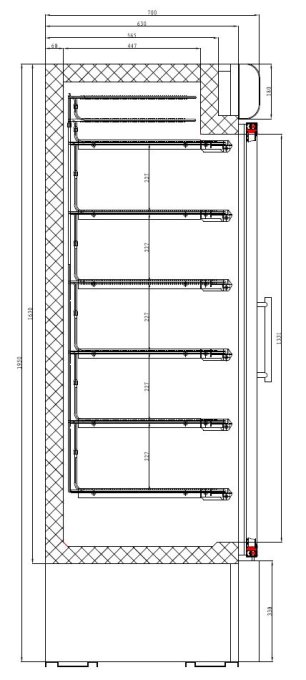 CONGÉLATEUR 2 PORTES EN VERRE