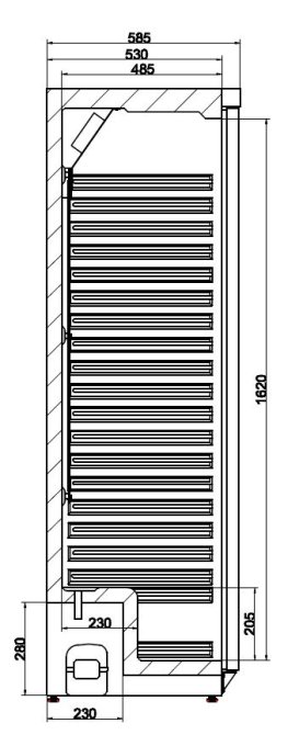 RÉFRIGÉRATEUR EN ACIER INOX 1 PORTE