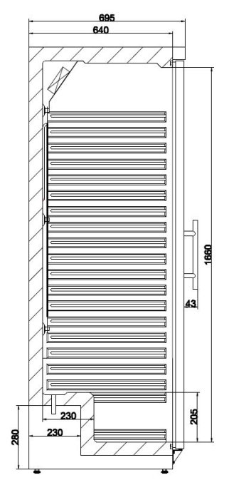 RÉFRIGÉRATEUR 1 PORTE EN VERRE