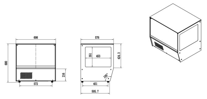VITRINE RÉFRIGÉRÉE 125L COMBISTEEL 7450.0670
