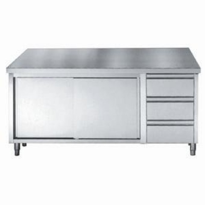 700 PLAN DE TRAVAIL PORTES COULISST TIROIRS 1600