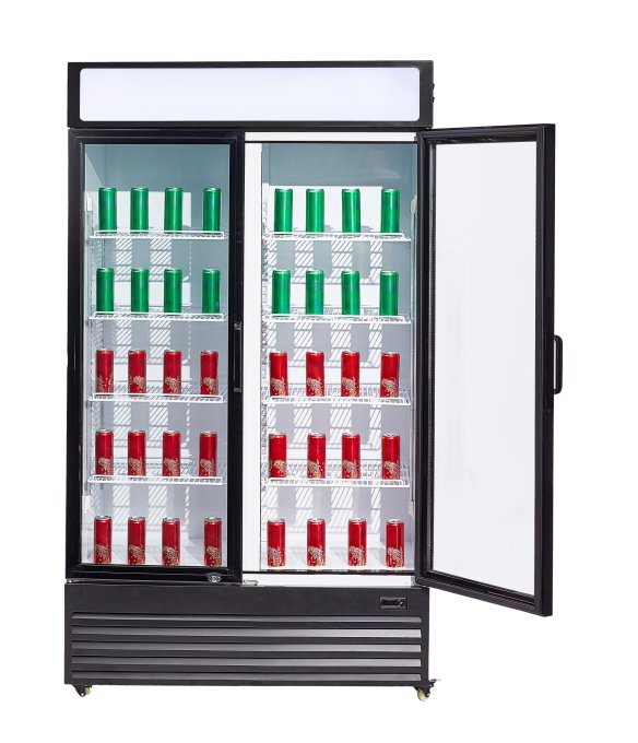 RÉFRIGÉRATEUR 2 PORTES EN VERRE BEZ-750 GD
