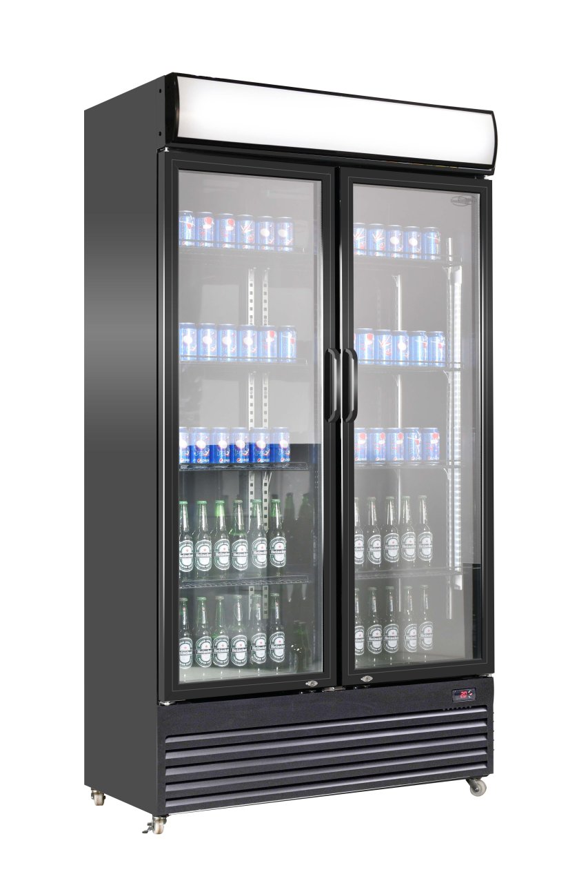 RÉFRIGÉRATEUR 2 PORTES EN VERRE BEZ-780 GD NOIR