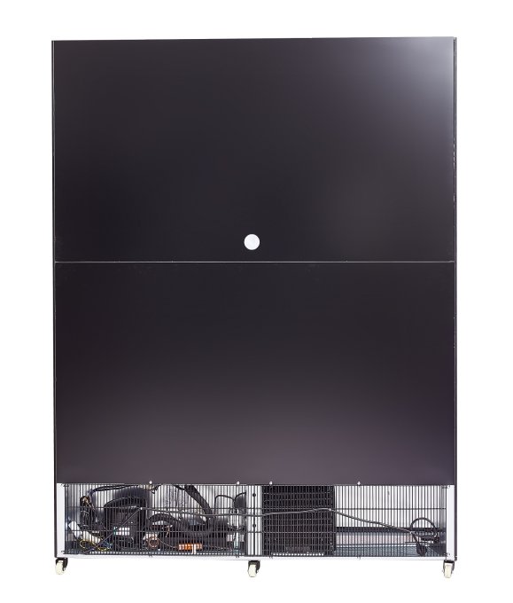 RÉFRIGÉRATEUR 3 PORTES EN VERRE NOIR NAP-1200 HT - AVEC PORTE CHAUFFANTE