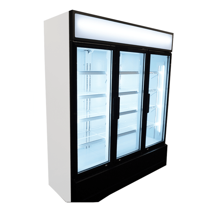 RÉFRIGÉRATEUR 3 PORTES EN VERRE FCU-1200