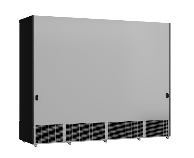 RÉFRIGÉRATEUR 4 PORTES EN VERRE NOIR JDE-2025R BL  *TRANSPORT SUR DEMANDE*