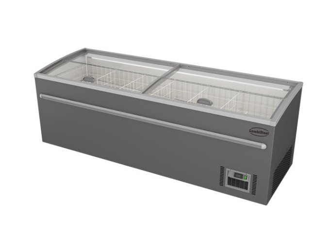CONGÉLATEUR BAHUT POUR SUPERMARCHÉ GRIS 2500 DÉGIVRAGE AUTOMATIQUE *TRANSPORT SUR DEMANDE*