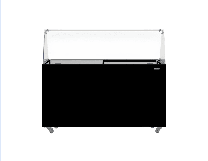 VITRINE À CREME GLACÉE TENERIFE NOIR 10X5 LTR