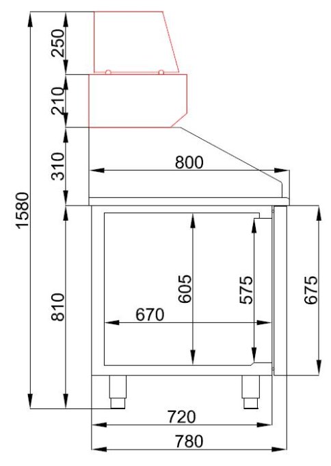 TABLE PRÉP POUR PIZZA 3 PORTES