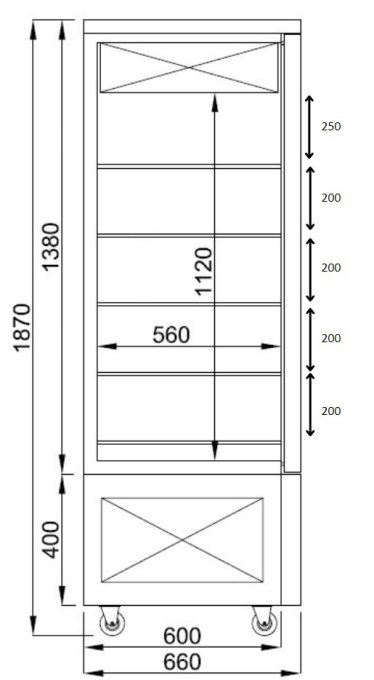 Vitrine de pâtisserie réfrigérée COMBISTEEL 7489.5385