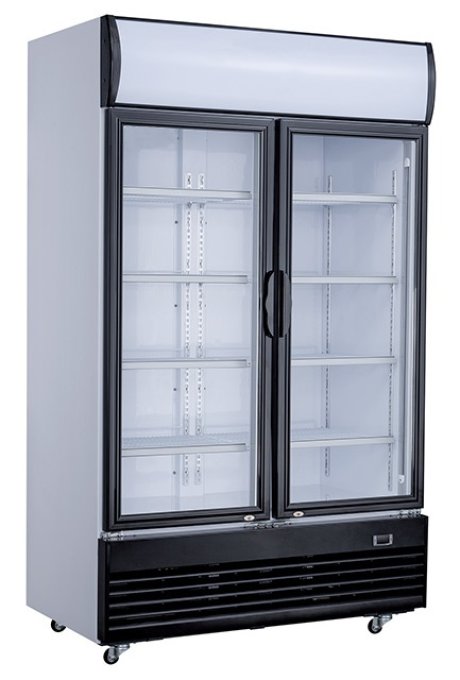 RÉFRIGÉRATEUR 2 PORTES EN VERRE 1000L