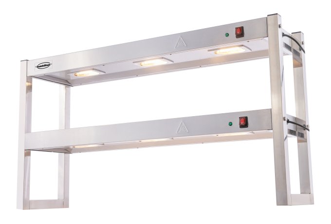 ÉTAGÈRE CHAUFFANTE EN HALOGENE 2 NIVEAUX 1200 DÉMONTABLE COMBISTEEL 7539.0050