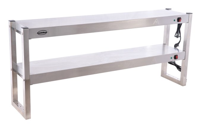 ÉTAGÈRE CHAUFFANTE EN HALOGENE 2 NIVEAUX 1500 DÉMONTABLE COMBISTEEL 7539.0055