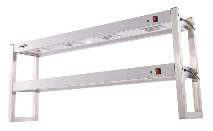 ÉTAGÈRE CHAUFFANTE EN HALOGENE 2 NIVEAUX 1500 DÉMONTABLE COMBISTEEL 7539.0055