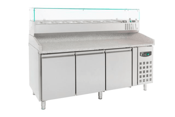 TABLE PRÉP POUR PIZZA 3 PORTES COMBISTEEL 7950.0044