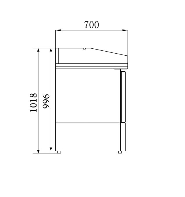 TABLE PRÉP POUR PIZZA 3 PORTES COMBISTEEL 7950.0060