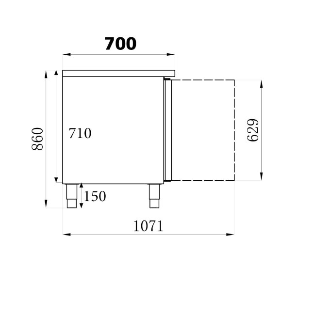 700 TABLE RÉFRIGÉRÉE 3 PORTES
