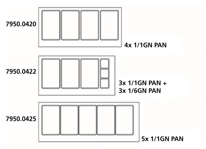 700 TABLE RÉFRIGÉRÉE AVEC VERRE 2 PORTES  3X 1/1 + 3X 1/6 GN RÉCIPIENT