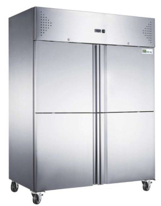 Armoire réfrigérée négative 4 portes pleines 1400 L - Finition Inox (AA14PNNM)