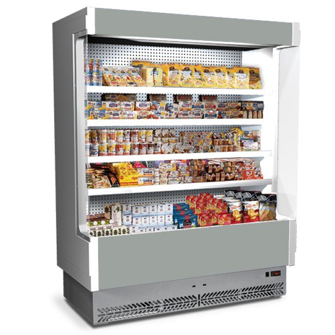 Vitrine réfrigérée murale pour produits laitiers, 1330 mm avec 4 étagères, +3°/+5°c 