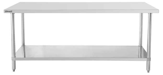 Table de travail inox 600 avec étagère 1000 mm