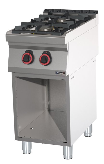 Fourneau gaz 2 feux avec soubassement HP 40