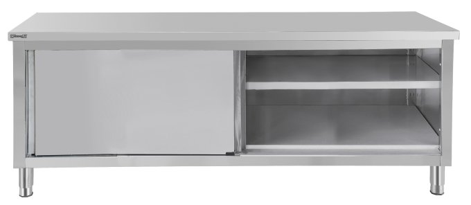 Table de travail Inox 700 + portes coulissantes 1200 mm CASSELIN C7TTPC120