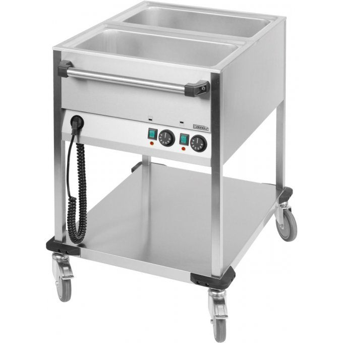 Chariot bain-marie à eau 2 x GN1/1 