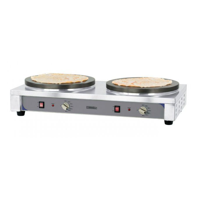 Crêpière double inox premium 400mm, 230v, 2x2700w