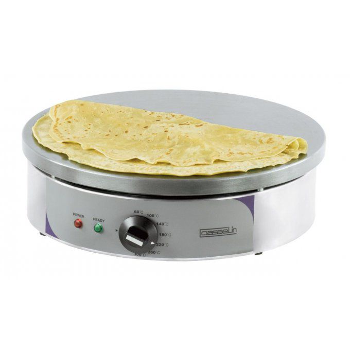 Crêpière ronde inox 400 mm, 230v, 2700w