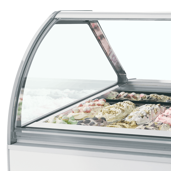 Vitrine ventilée pour glace en bac TEFCOLD MILLENNIUM LX24
