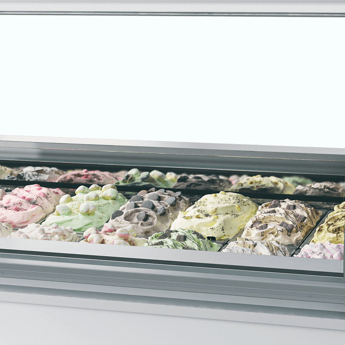 Vitrine ventilée pour glace en bac TEFCOLD MILLENNIUM LX24