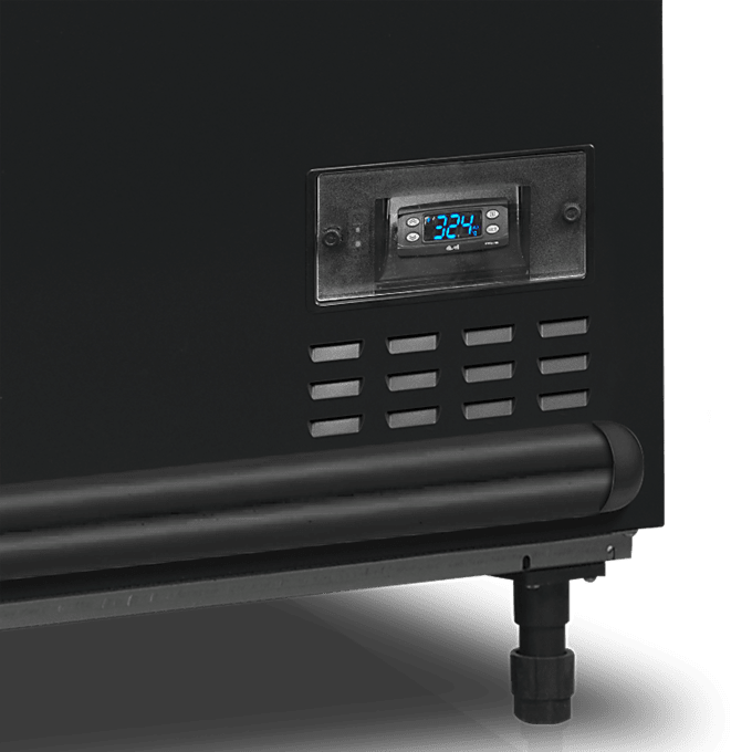 Réfrigérateur / congélateur de supermarché noir TEFCOLD SFI185B-CF VS