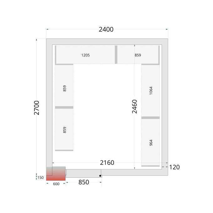 Chambre froide négative TEFCOLD CRNF2427WD