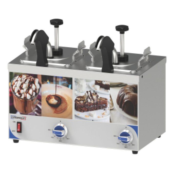 Distributeur à sauce avec pompe et bec chauffant double CASSELIN CDSPBC2