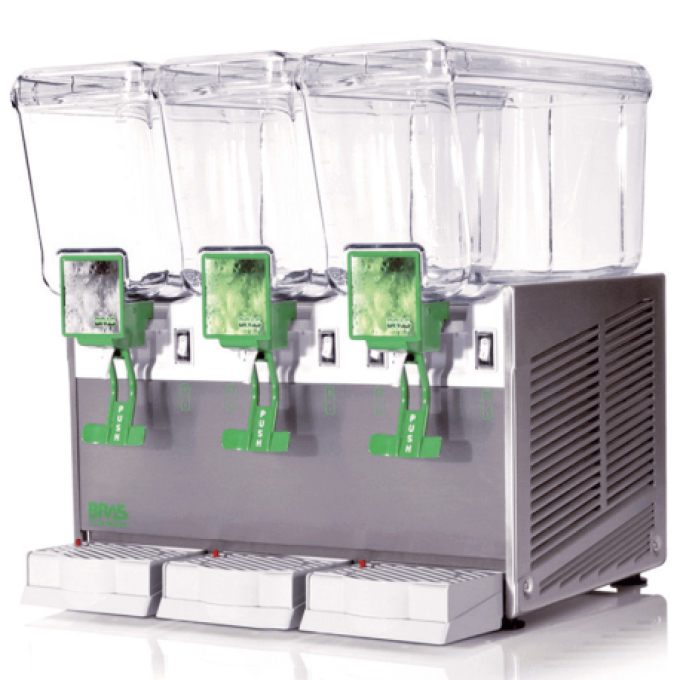 Distributeur de boissons triple industriel et refroidisseur de 12 litres chaque distributeur